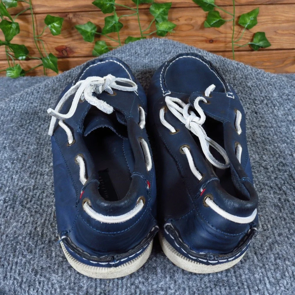 Tommy Hilfiger Boat Men Casual‎ Boat Shoe Size 10 Nautical Leather Blue